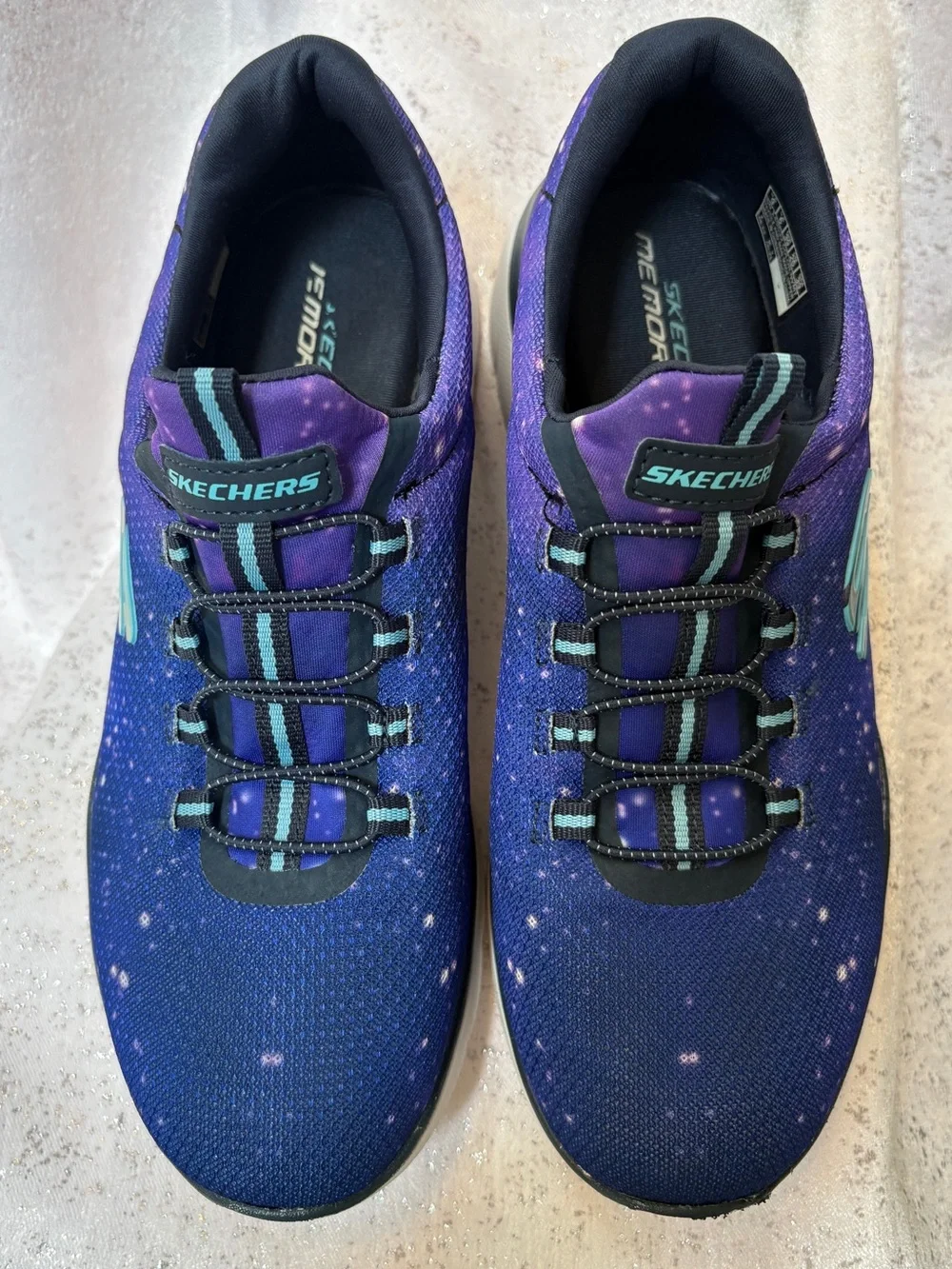 Skechers Women’s  Black and Purple Memory Foam Sneaker